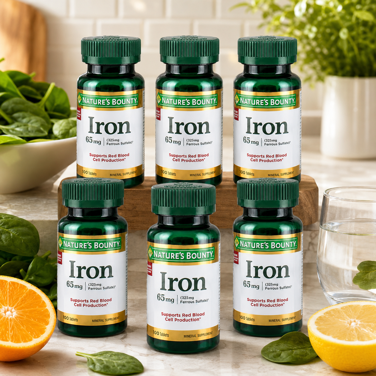 Nature's Bounty Iron Tablets Nutritional Supplement 65 mg 100 ct