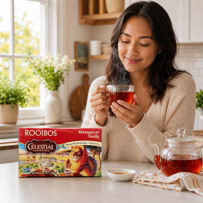 Celestial Seasonings Tea Red Rooibos Madagascar Vanilla (Pack of 3)
