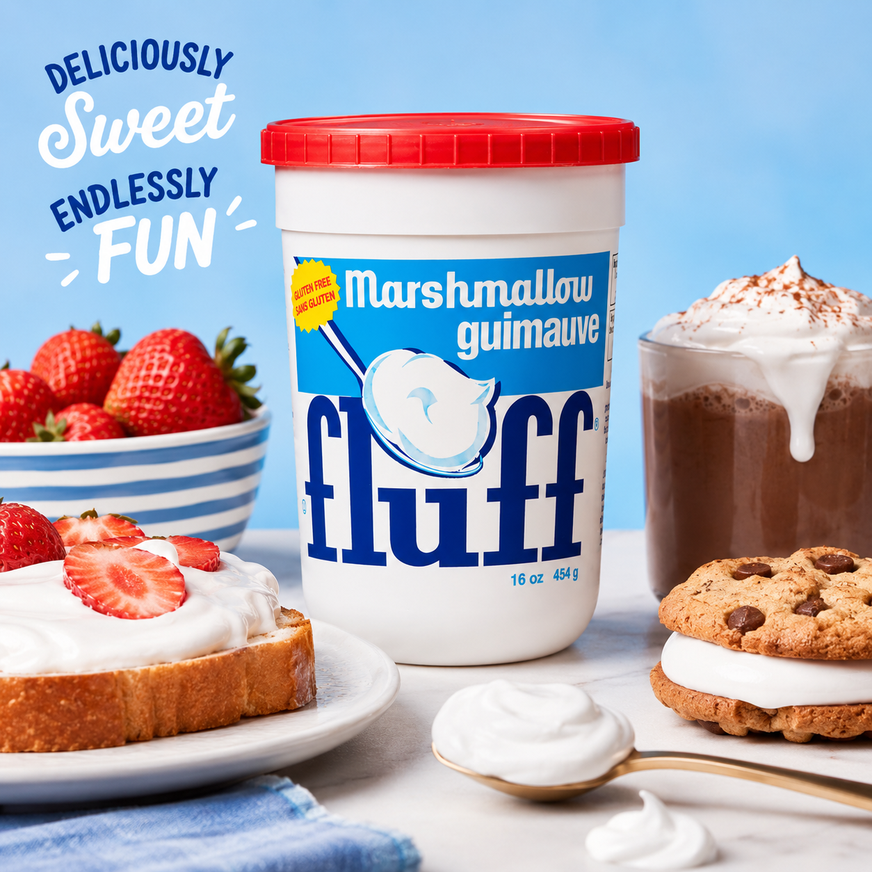Fluff Marshmallow Spread, Classic Original Flavor, 16oz (Pack of 3)