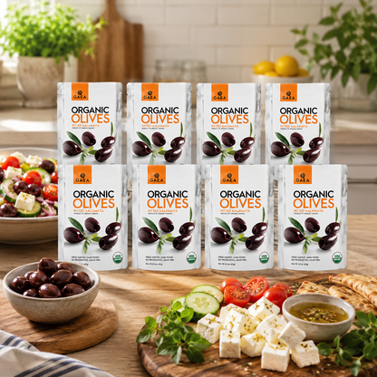 Gaea Organic Snack Pack Pitted Kalamata Olives with Sea Salt and Vinegar 2.3 oz