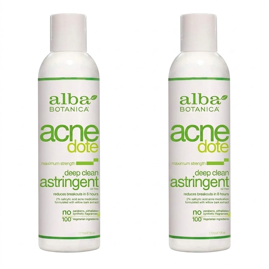 Alba Botanica Natural Acnedote Deep Clean Astringent, 6 oz (Pack of 2) Alba Botanica