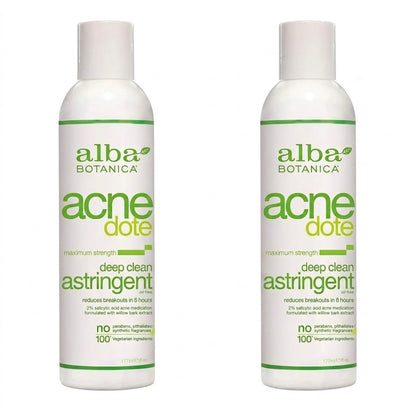 Alba Botanica Natural Acnedote Deep Clean Astringent, 6 oz (Pack of 2) Alba Botanica