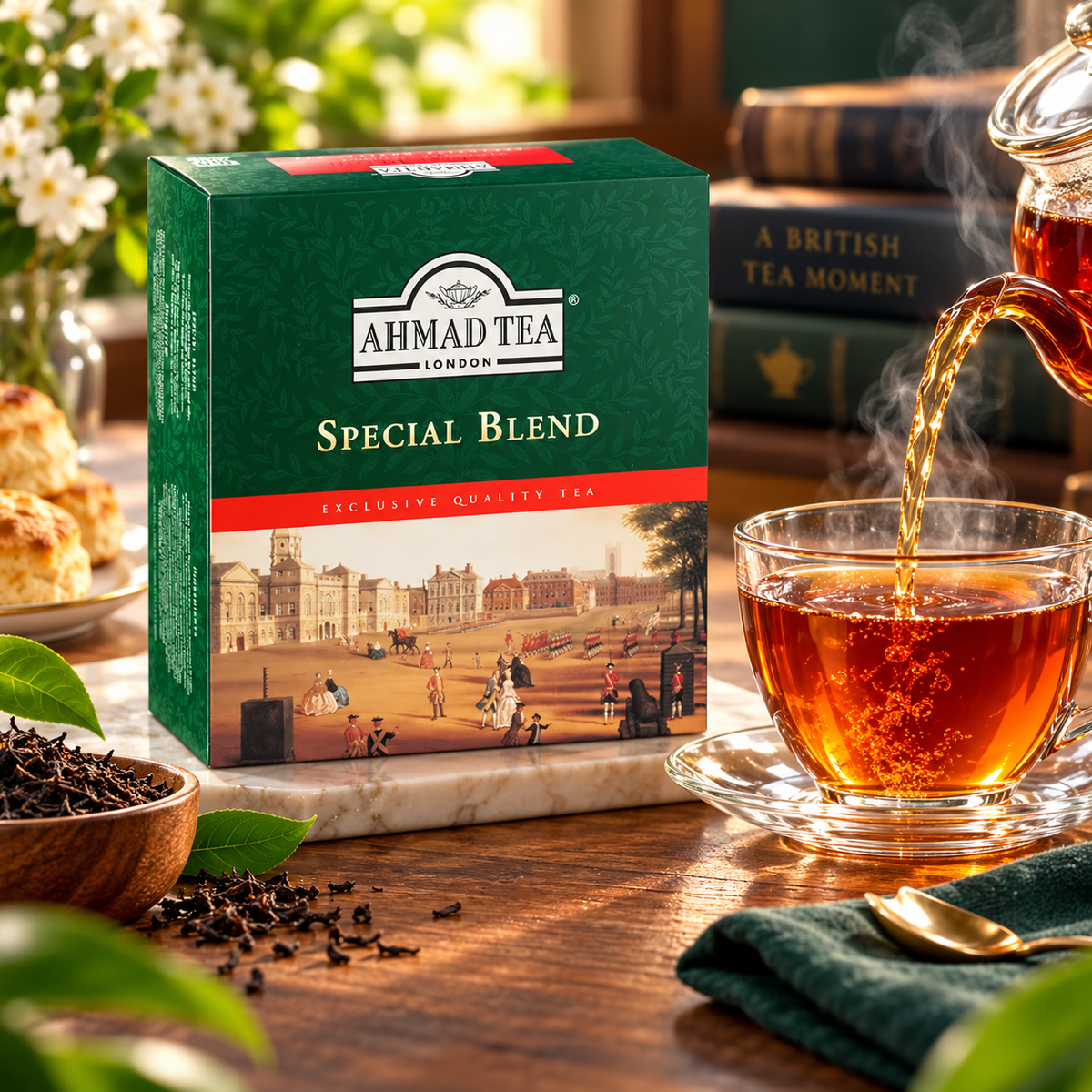 Ahmad Tea Special Blend, Tagged Teabags without envelopes, 100 Count, (591) Ahmad Tea