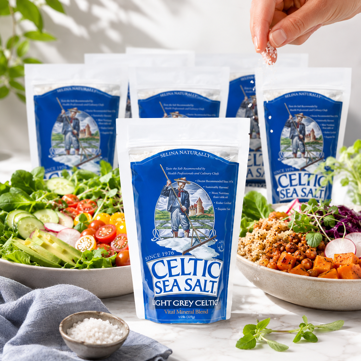 Celtic Sea Salt Light Grey Sea Salt Additive-Free Gluten-Free Non-GMO Verified Kosher Paleo-Friendly 1/2 lb