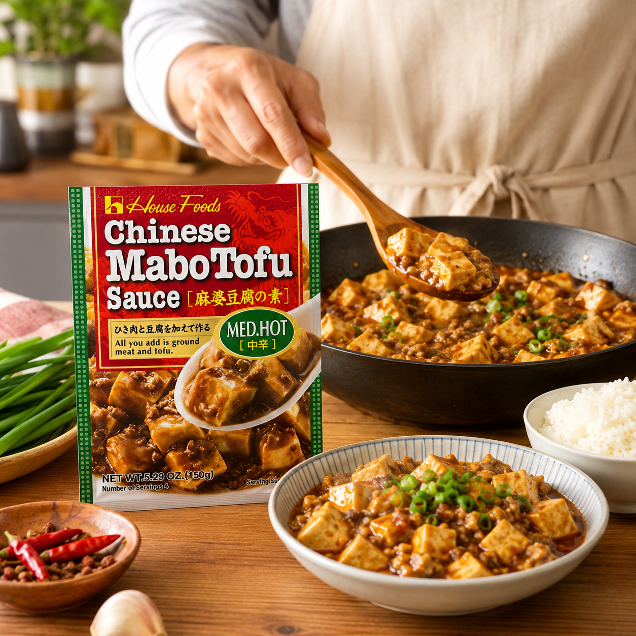 House Foods Medium Hot Chinese Mabo Tofu Sauce, 5.29 Ounce