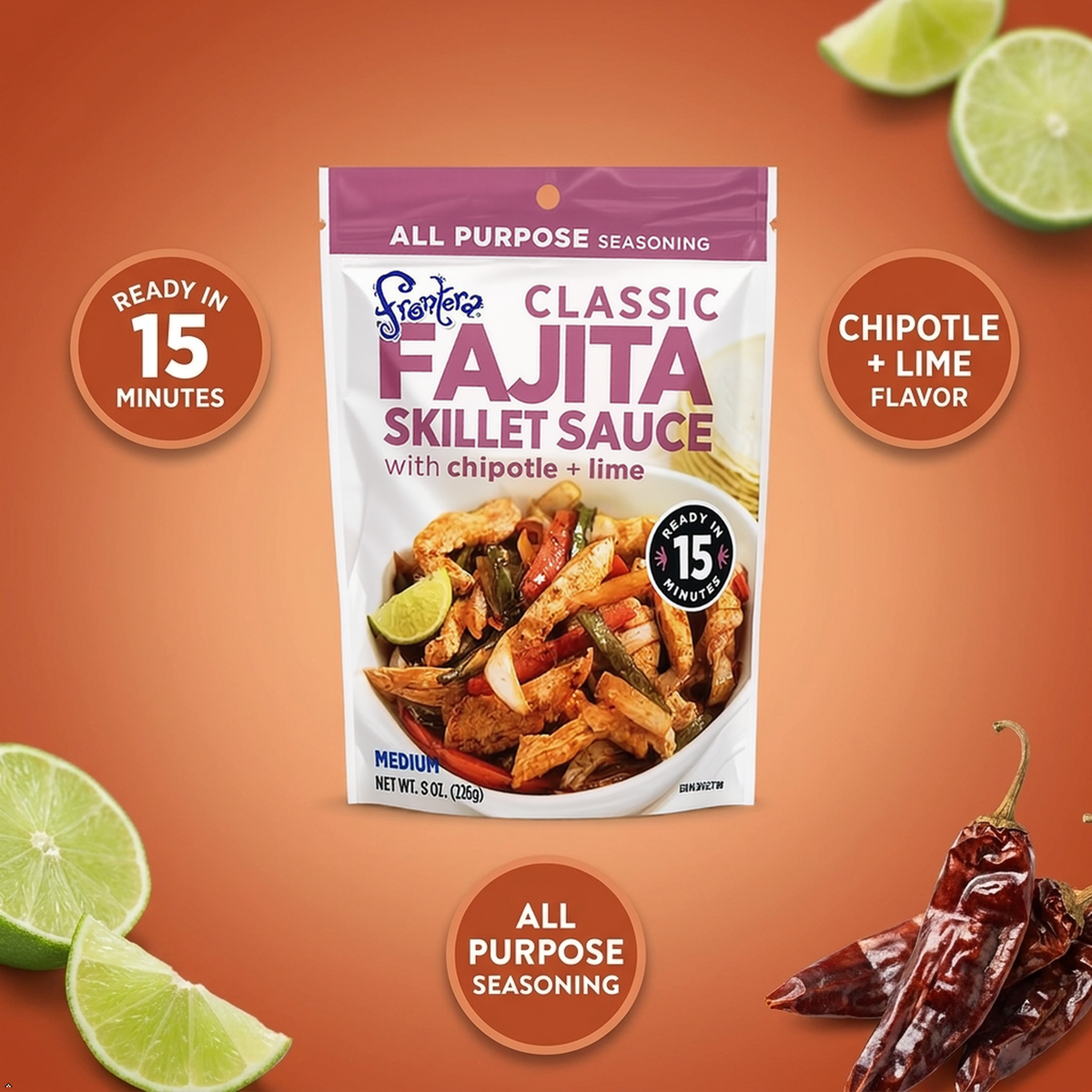 Frontera Pouch, Fajita Skillet, 8-Ounce (Pack of 6) Frontera Pouch