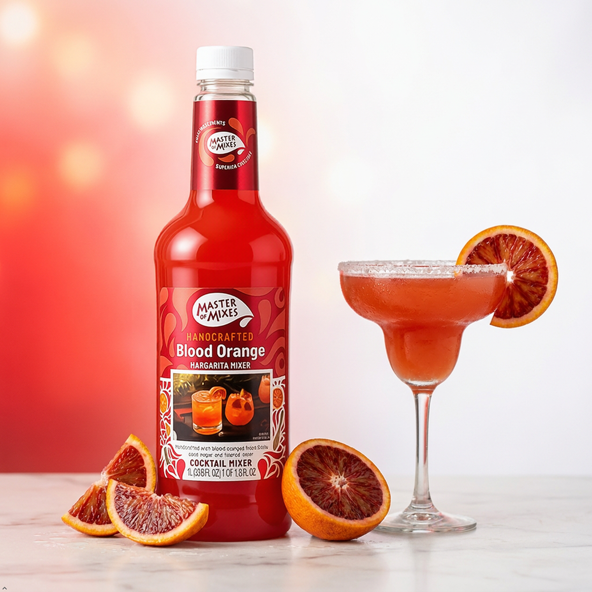 Master of Mixes Blood Orange Margarita Mix, 1 L / 33.8 fl oz Master of Mixes