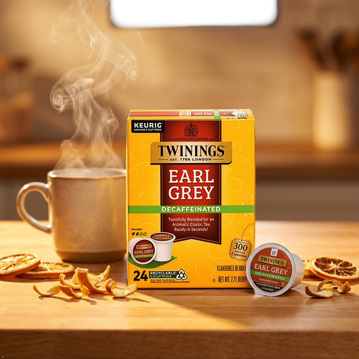 Twinings of London Decaffeinated Earl Grey Tea K-Cups for Keurig (Pack of 2) Twinings of London