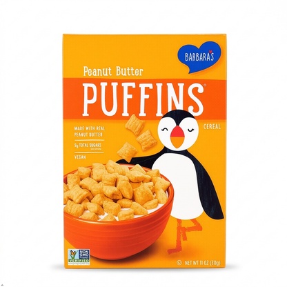 Barbaras Bakery Peanut Butter Puffins Cereal (Pack of 2) Barbara's Bakery