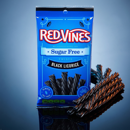 Sugar Free Red Vines Black Licorice Twists - 5-oz. Bag Red Vines