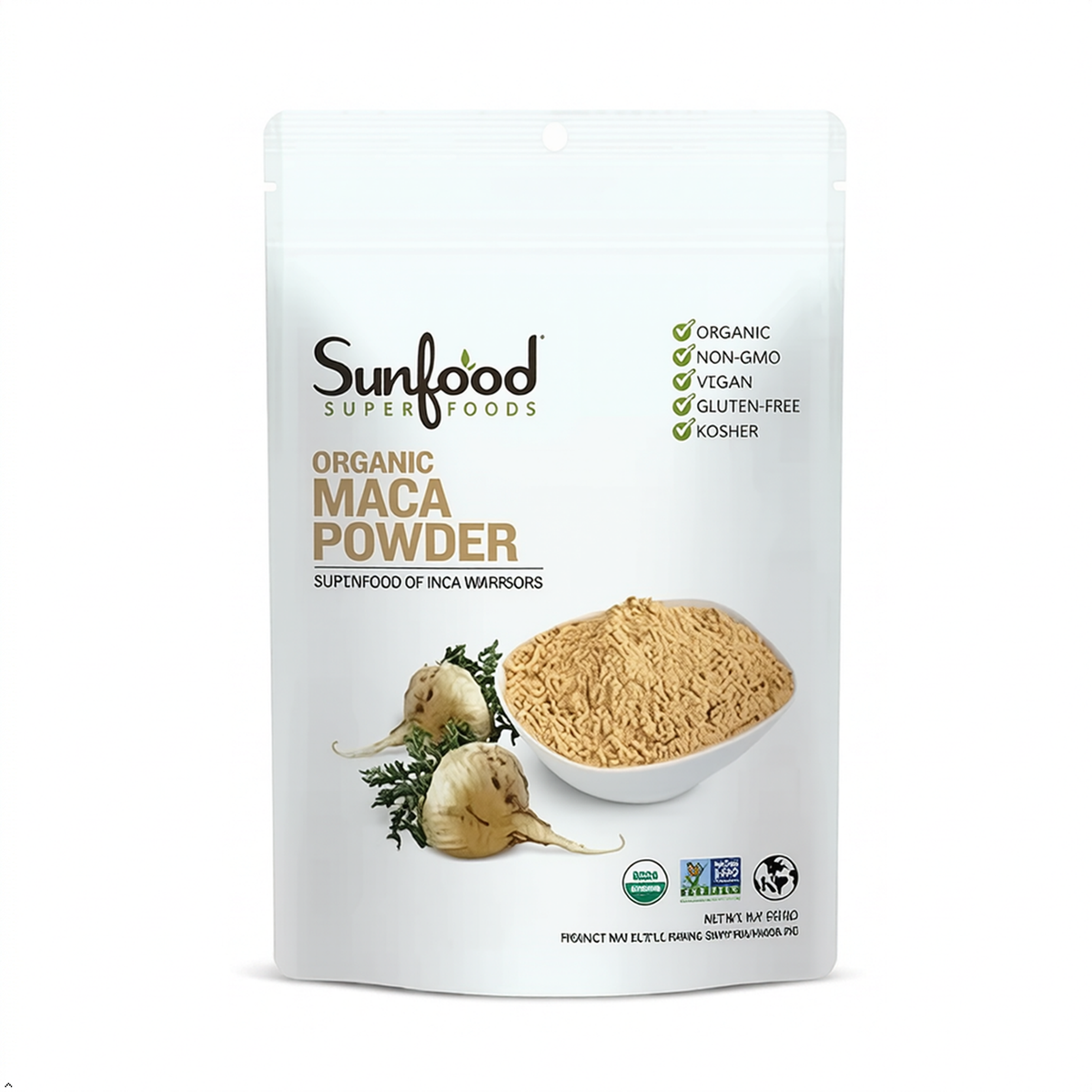 Sunfood Superfoods Organic Maca Powder for Men & Women - Maca Root Powder Sunfood Superfoods