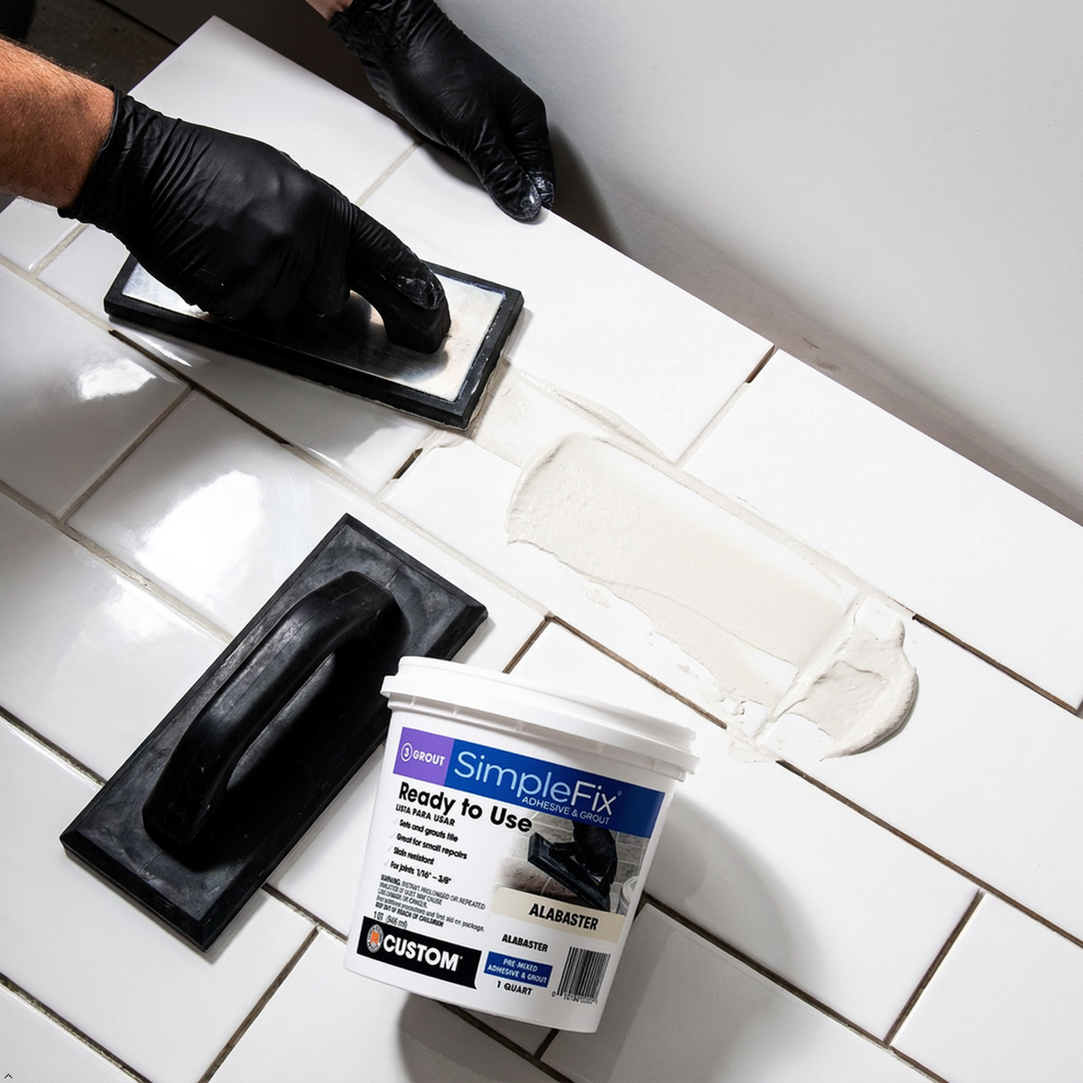 Custom Building Products SimpleFix Indoor Alabaster Grout 1 qt. Custom Building Products