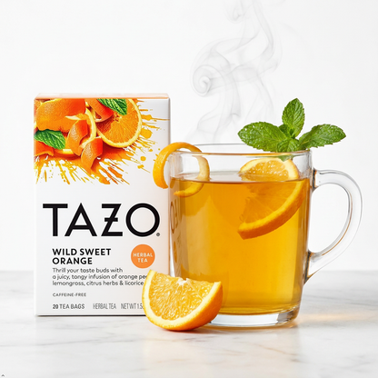 Tazo Wild Sweet Orange Herbal Tea, 20 Count (Pack of 2) Tazo