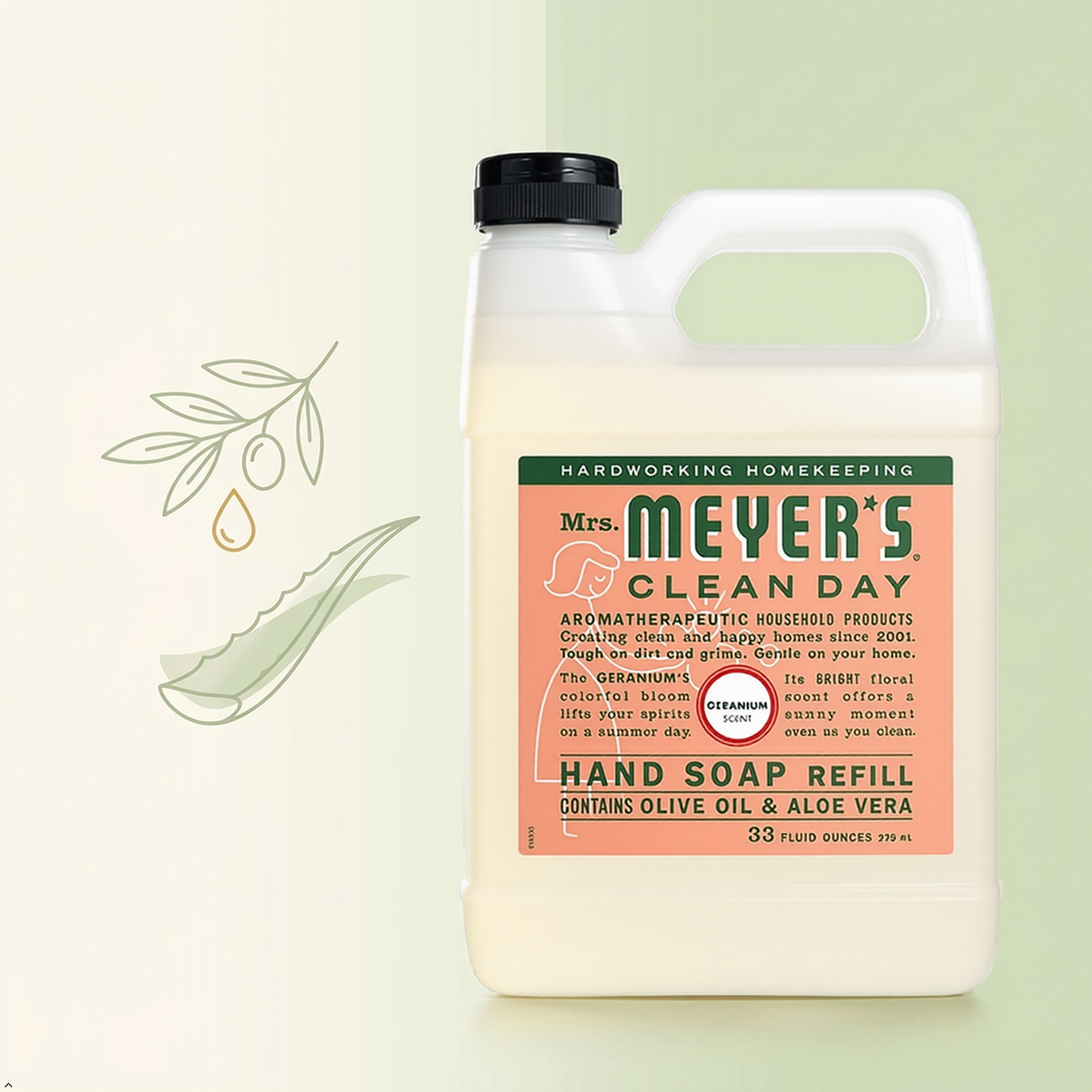 Mrs. Meyer's Clean Day Mrs. Meyers Liquid Hand Soap Refill Liquid 33 oz Mrs. Meyer's Clean Day