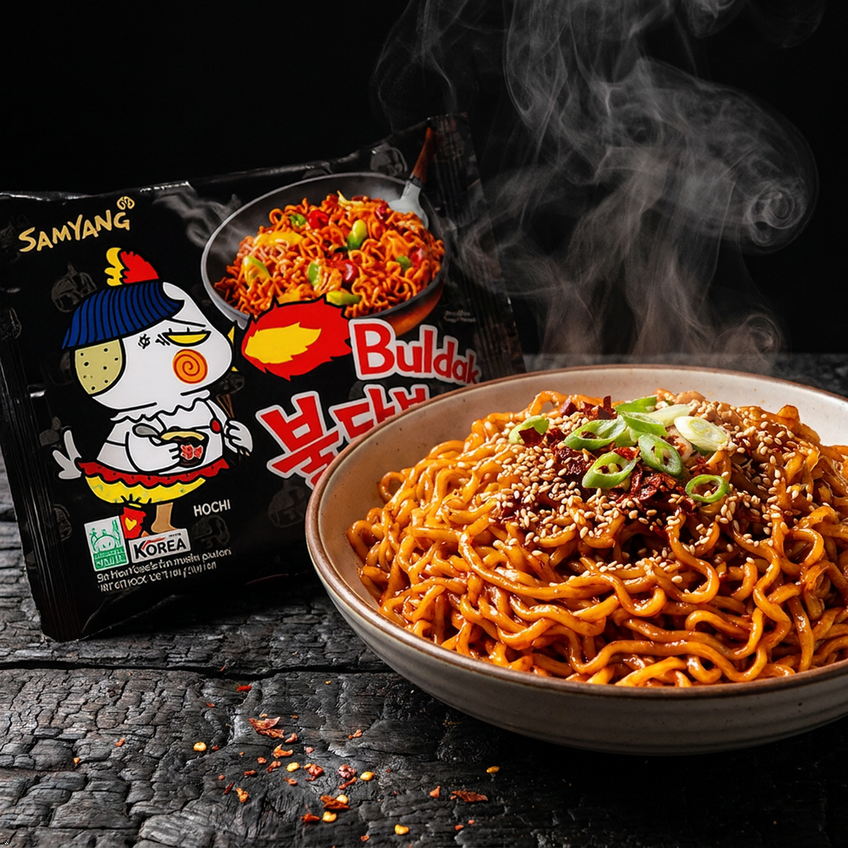 Samyang Ramen/ Spicy Chicken Roasted Noodles, 4.93 oz (Pack of 5) Samyang