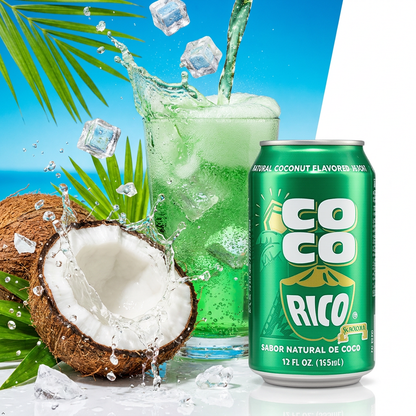 Coco Rico Coconut Soda (Pack of 6),12 fl oz / 355 mL Can Coco Rico