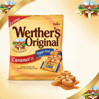 Werther's Original Sugar Free Caramel Hard Candies, 2.75 oz (Pack of 12) Werther's Original