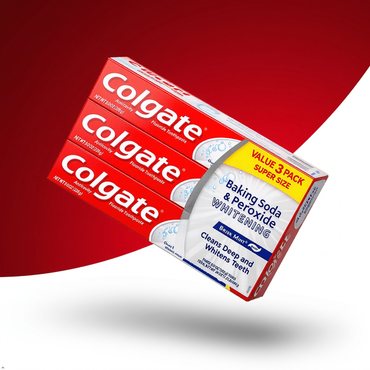 Colgate Baking Soda and Peroxide Whitening Toothpaste - 8 oz (Pack of 3) Colgate