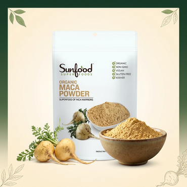 Sunfood Superfoods Organic Maca Powder for Men & Women - Maca Root Powder Sunfood Superfoods