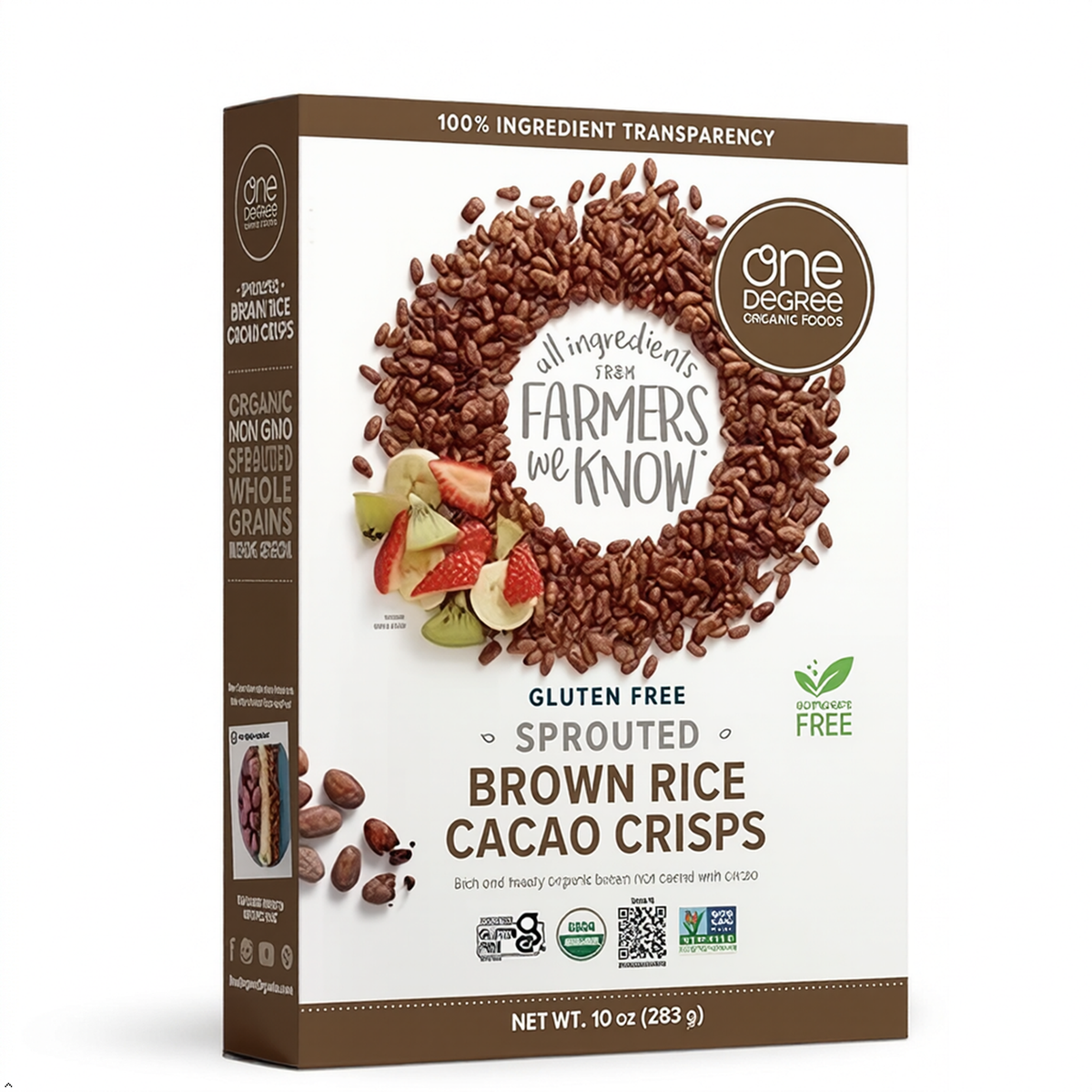 One Degree Organics Sprouted Brown Rice Cacao Crisps Cereal, 10 oz One Degree Organics