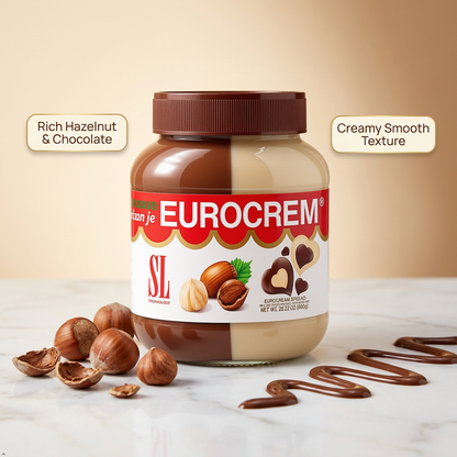 Eurocrem Hazelnut Milk and Cocoa Spread 800g Eurocrem