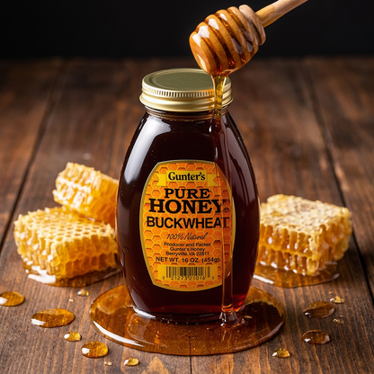 Gunter Apiaries Honey Buckwheat, 16 oz Gunter Apiaries