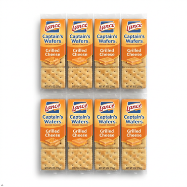 Lance Captain's Wafers Grilled Cheese Crackers, 8 Individual Packs Lance