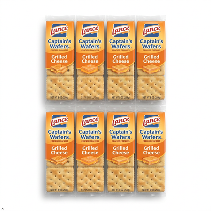 Lance Captain's Wafers Grilled Cheese Crackers, 8 Individual Packs Lance