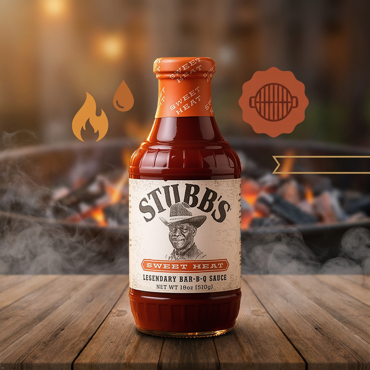 Stubb's Sweet Heat BBQ Sauce, 18 oz Stubb's