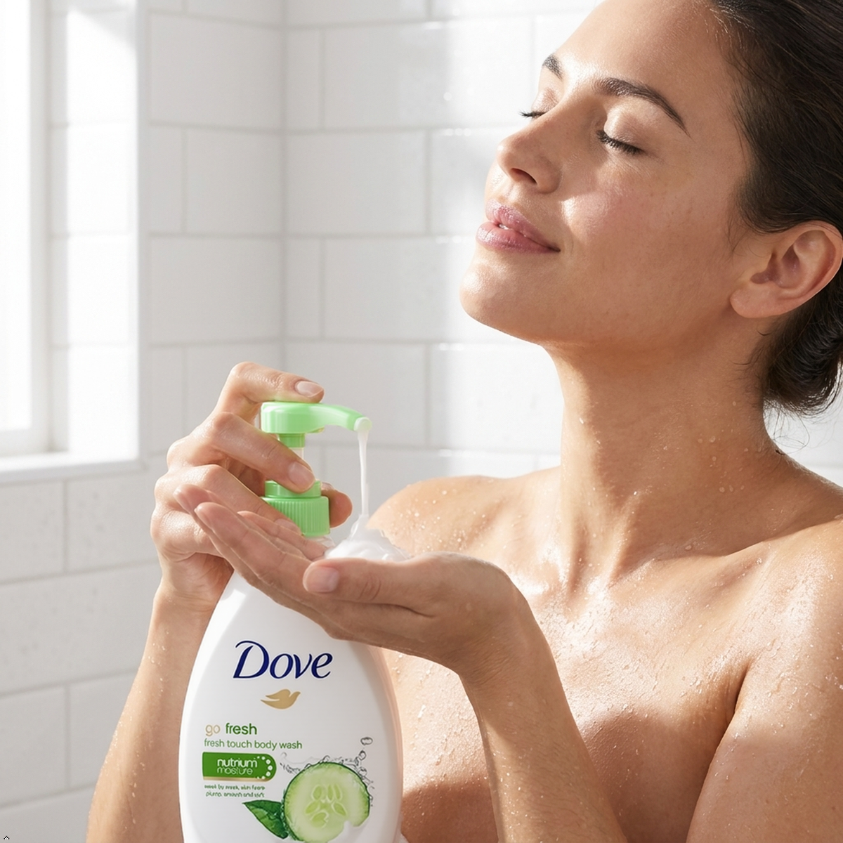 Dove Go Fresh Nourishing Body Wash, Cucumber & Green, 33.8 fl oz (Pack of 2) Dove