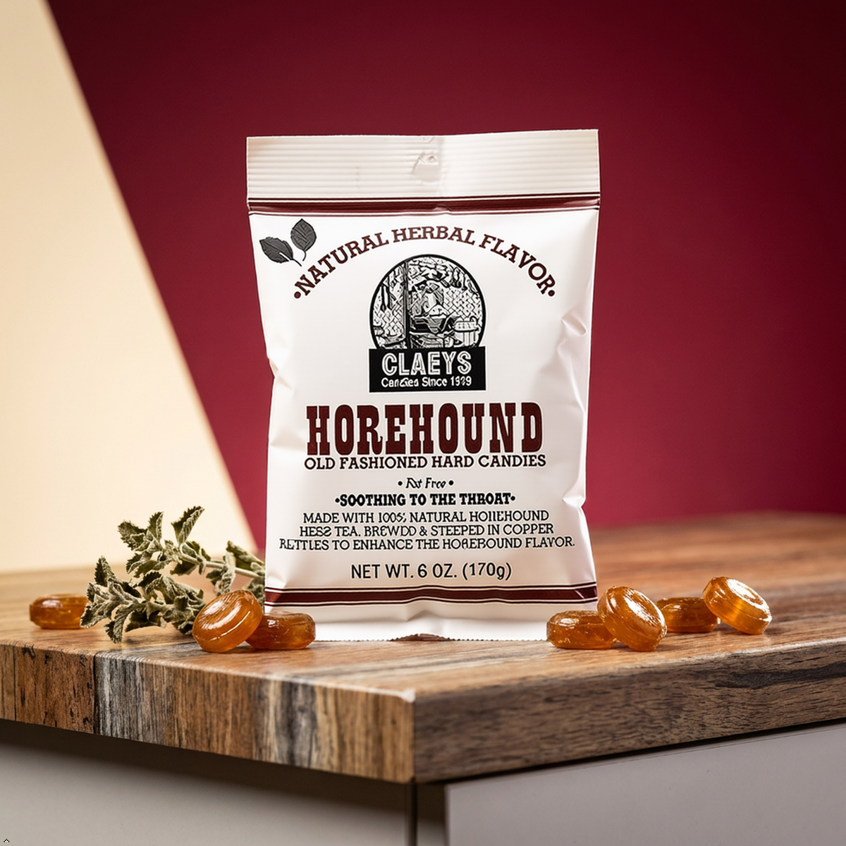 Claeys HOREHOUND HARD CANDY6 oz (A) Claeys