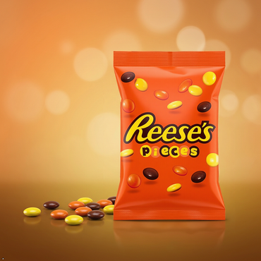 REESE'S PIECES Peanut Butter Candy, 1.53 oz Bags, 18 Count Reese's