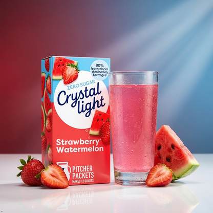 Crystal Light Drink Mix, Zero Sugar Powdered Water Enhancer (Pack of 4) Crystal Light