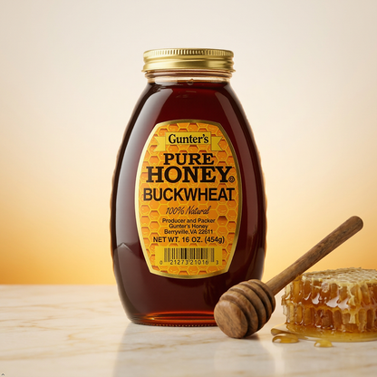 Gunter Apiaries Honey Buckwheat, 16 oz Gunter Apiaries