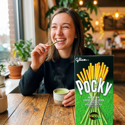 Glico Pocky Matcha Green Tea Biscuit Sticks, 70 g (Pack of 3) Pocky