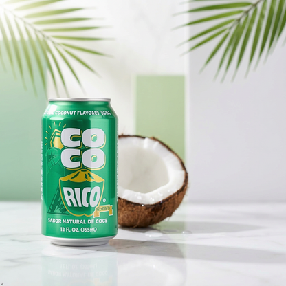 Coco Rico Coconut Soda (Pack of 6),12 fl oz / 355 mL Can Coco Rico