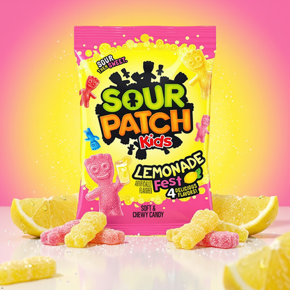 SOUR PATCH KIDS Lemonade Fest Soft & Chewy Gummy Candy, 8.02 oz SOUR PATCH KIDS