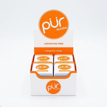 PUR Mints, Tangerine Xylitol Mints, No Artificial Flavor, 360 Count (12x30) PUR Mints