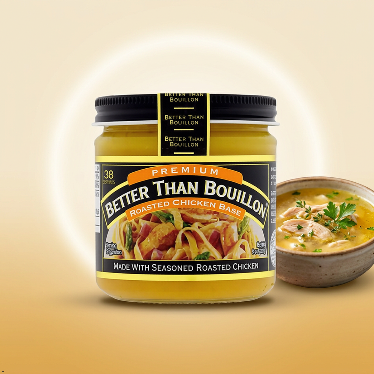 Better Than Bouillon Roasted Chicken Base, Made with Seasoned (Pack of 2) Better Than Bouillon
