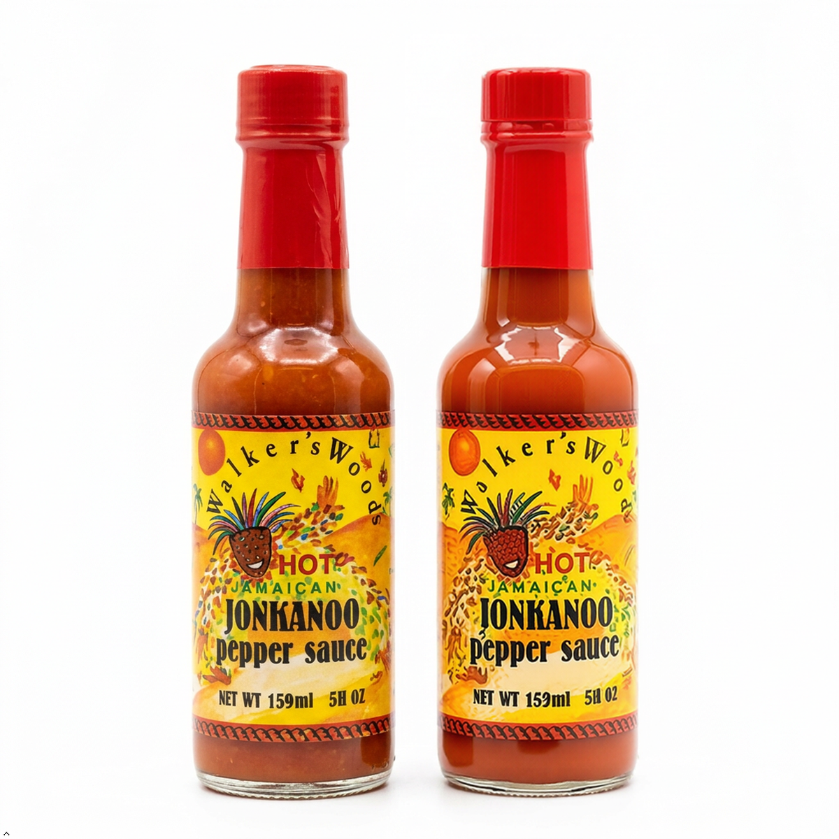 Walkerswood Jonkanoo Seriously Hot Jamaican Pepper Sauce - 5 oz (Pack of 2) Walkerswood