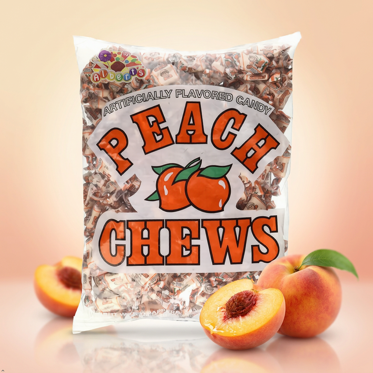 Albert's Peach Chews,0.01 oz, 240 Count Bag Albert's