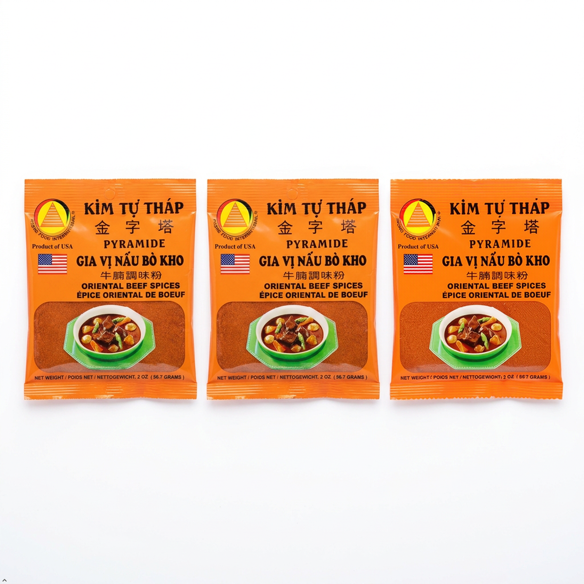 Gia Vi Nau Bo Kho Vietnamese Beef Stew Seasoning (Pack of 3) Oriental