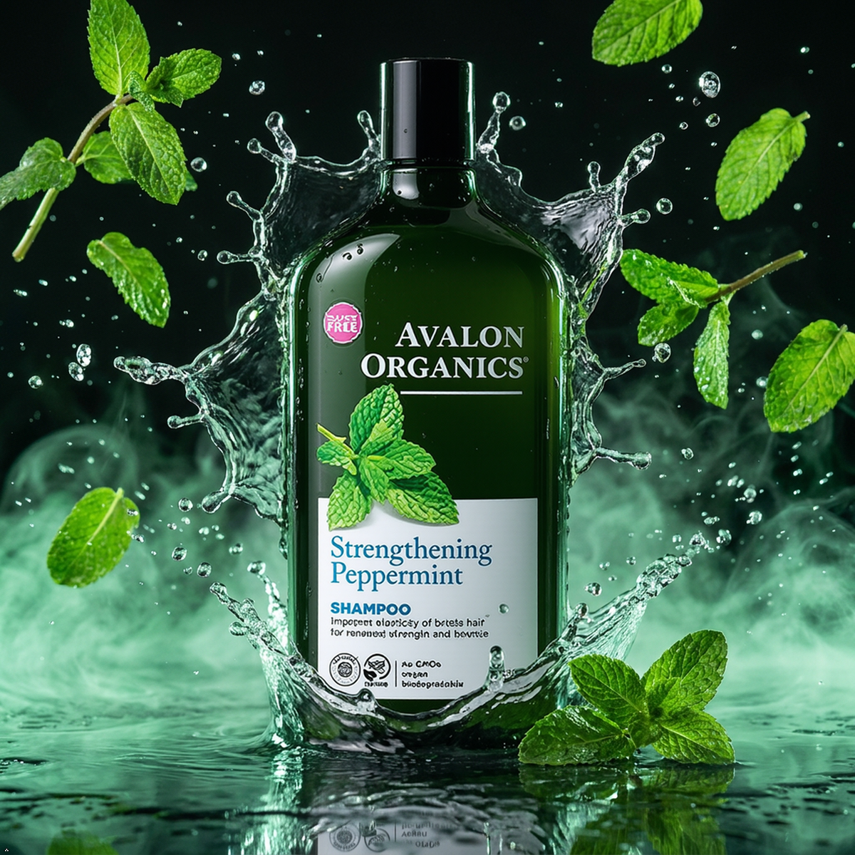 Avalon Organics Strengthening Peppermint Shampoo, 11 oz (Pack of 3) Avalon Organics