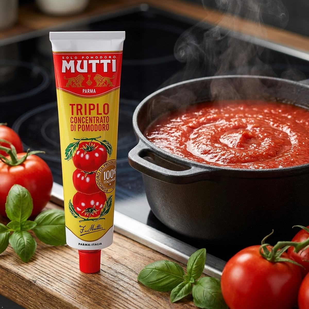 Mutti Triple Concentrated Tomato Paste (Triplo Concentrato), 6.5 oz Tube Mutti
