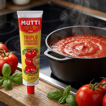Mutti Triple Concentrated Tomato Paste (Triplo Concentrato), 6.5 oz Tube Mutti
