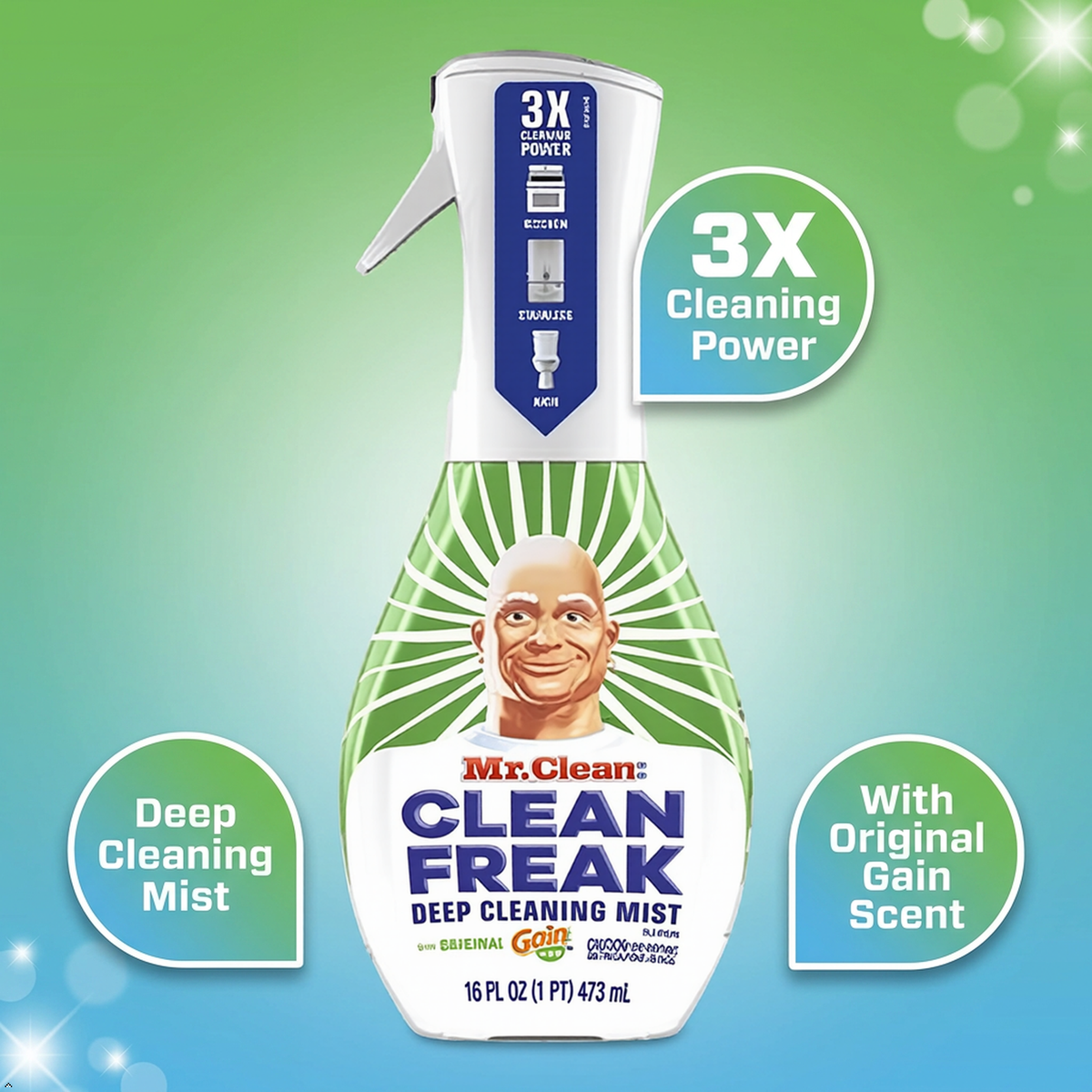 Mr. Clean Freak Deep Cleaning Mist Multi-Surface Spray with Gain Original Mr. Clean