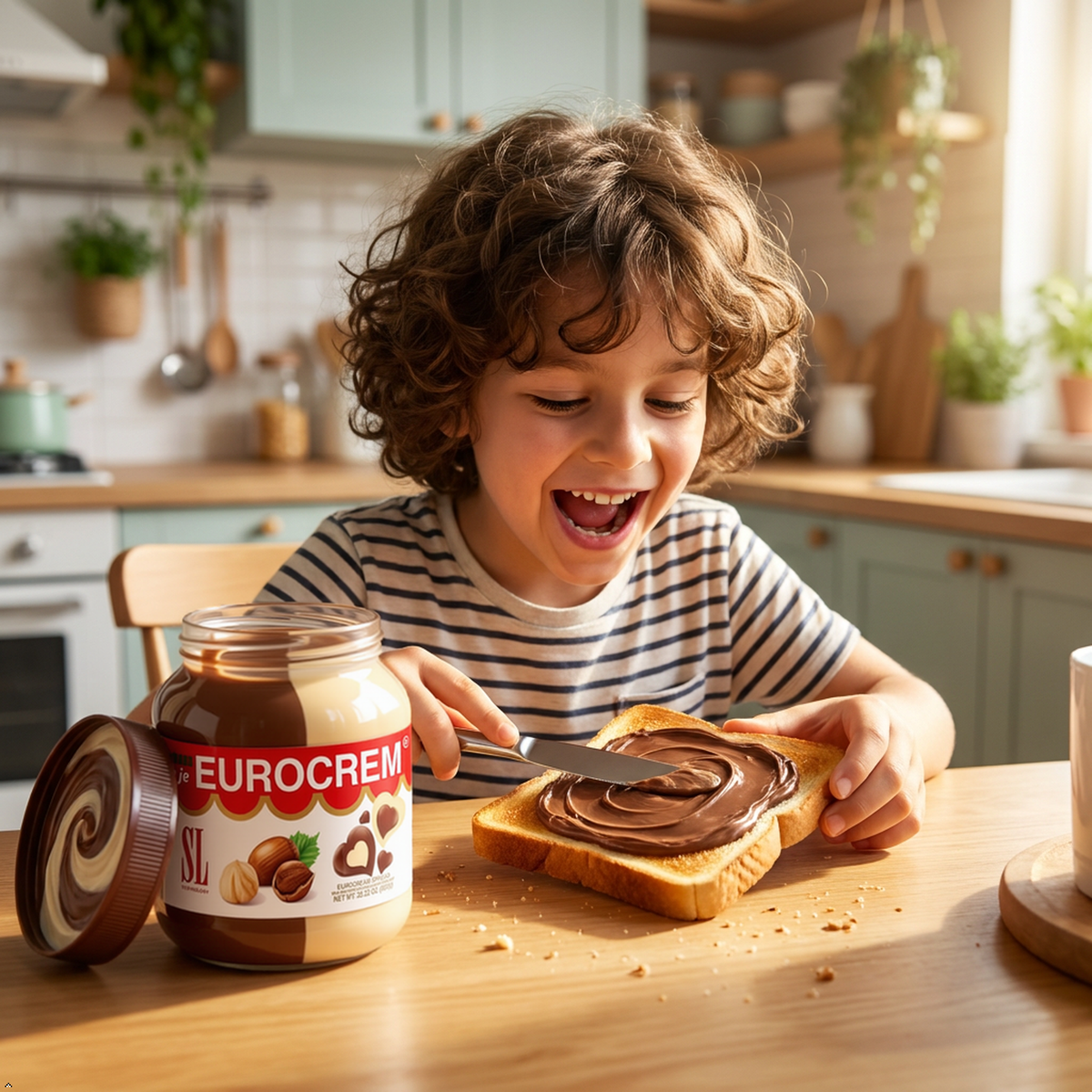 Eurocrem Hazelnut Milk and Cocoa Spread 800g Eurocrem
