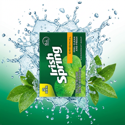 Irish Spring Original Scent Bar Soap 3.2 oz (Pack of 2) Irish Spring