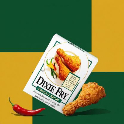 Dixie Fry Original Recipe Seasoned Coating Mix, 10 oz (Pack of 2) Dixie Fry