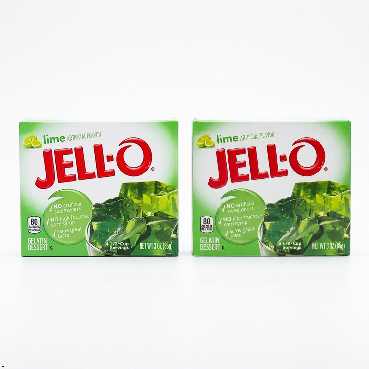Jell-o, Gelatin Dessert, Lime (Pack of 2) Jell-O